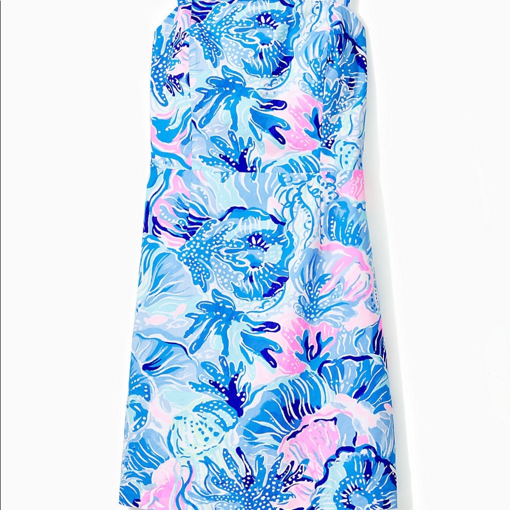 Lily Pulitzer Girls Vivica Dress in Saltwater Blue Shade Size: 12